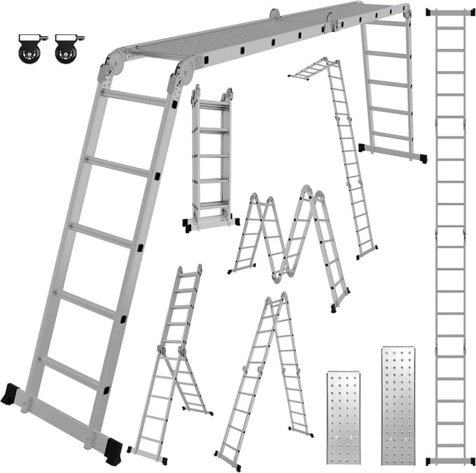 Vouwladder - Telescopische Ladder - Aluminium trap - stevige trap