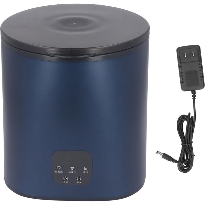 Mini Wasmachine DC12V 5L Capaciteit 12000P 15W Opladen Automatische Kleine Wasmachine gray