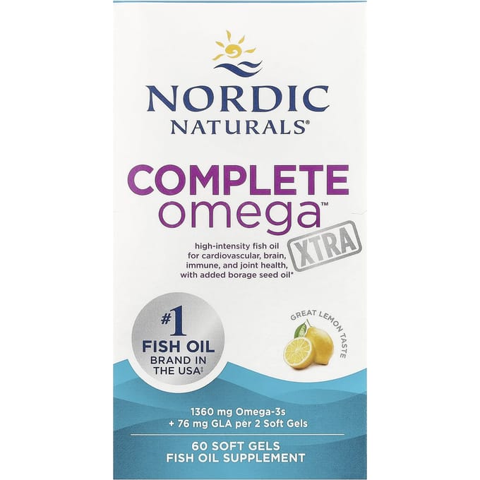 Complete Omega Xtra, Citroen, 60 Softgels (680 mg per softgel)