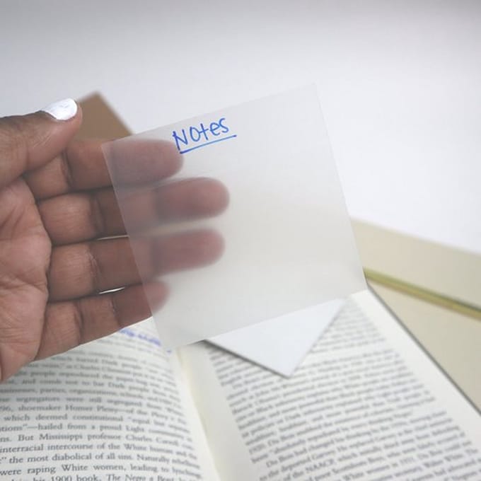 Knaak Transparante Notitie Notes - Vierkant - Waterdicht - Doorschijnend - 76 x 76 mm - 50 stuks