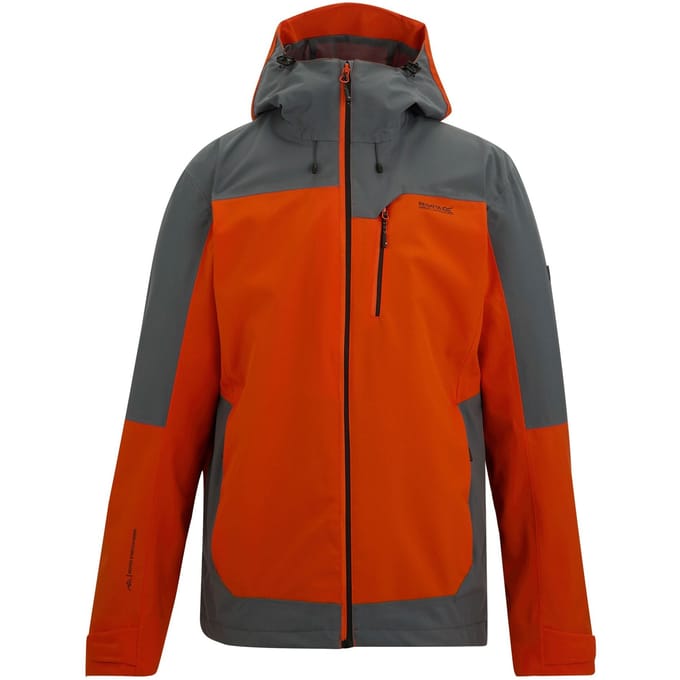 Regatta Heren Highton IV Stretch Waterdichte Jas (Roestig oranje/donker storm)