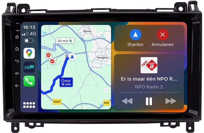 BG4U - Android Navigatie Radio geschikt voor Mercedes Vito Viano Sprinter B200 A200 met Apple Carplay en Android Auto