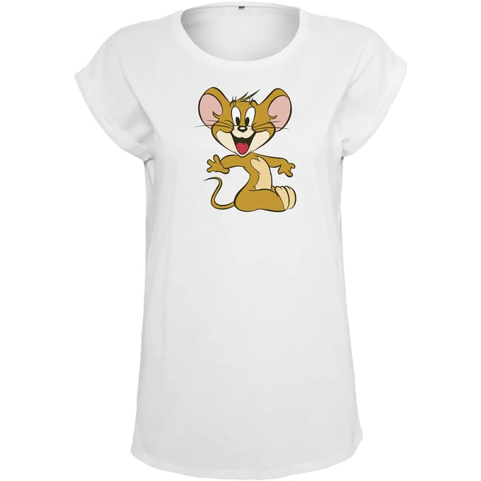 Merchcode Tom And Jerry - Tom & Jerry Mouse Dames T-shirt - 4XL - Wit