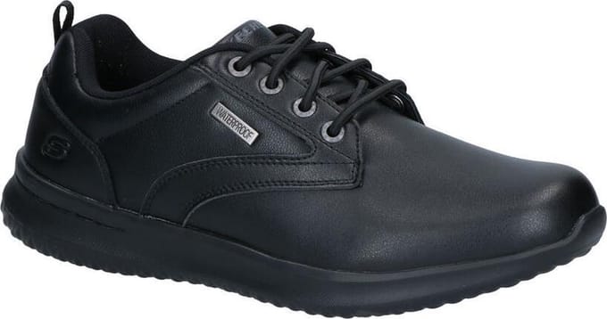 Skechers Delson Antigo Zwarte Veterschoenen  Heren 40