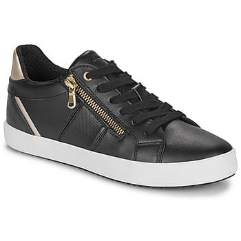 GEOX BLOMIEE DAMES Sneakers - ZWART/LICHTGOUD