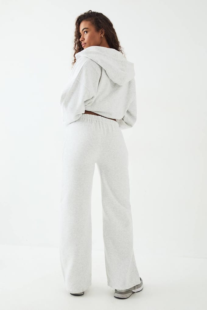 Dames Tall DSGN Studio Contrast Script Rechte Pijp Jogger | Asgrijs | Maat: Medium