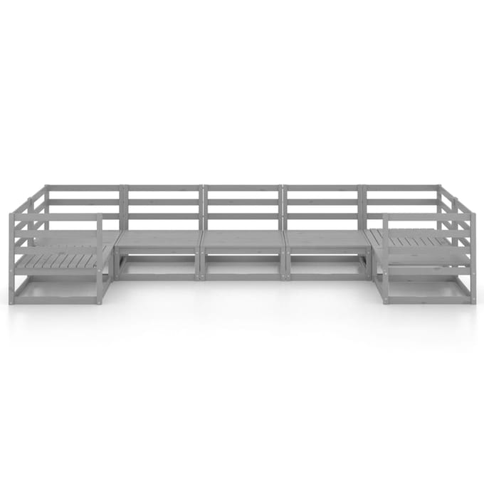 vidaXL - 7-delige - Loungeset - massief - grenenhout