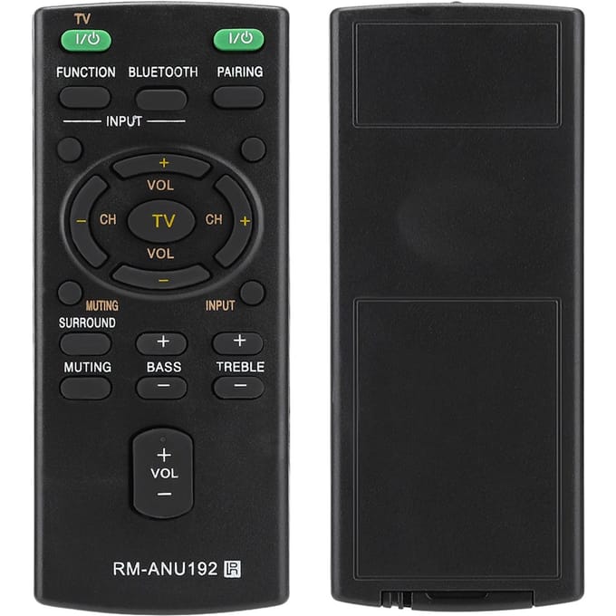 Vervangende RM ANU192 Afstandsbediening Voor Sony Soundbar SACT60BT HTCT60BT SSWCT60 black