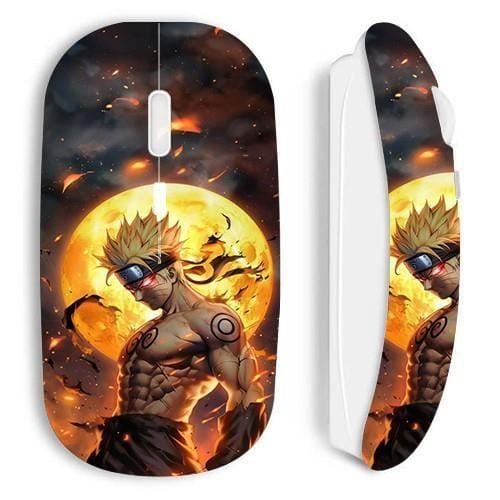 Souris sans fil - MANIACASE - Dark Naruto - 3D - Blanche - Nano récepteur USB
