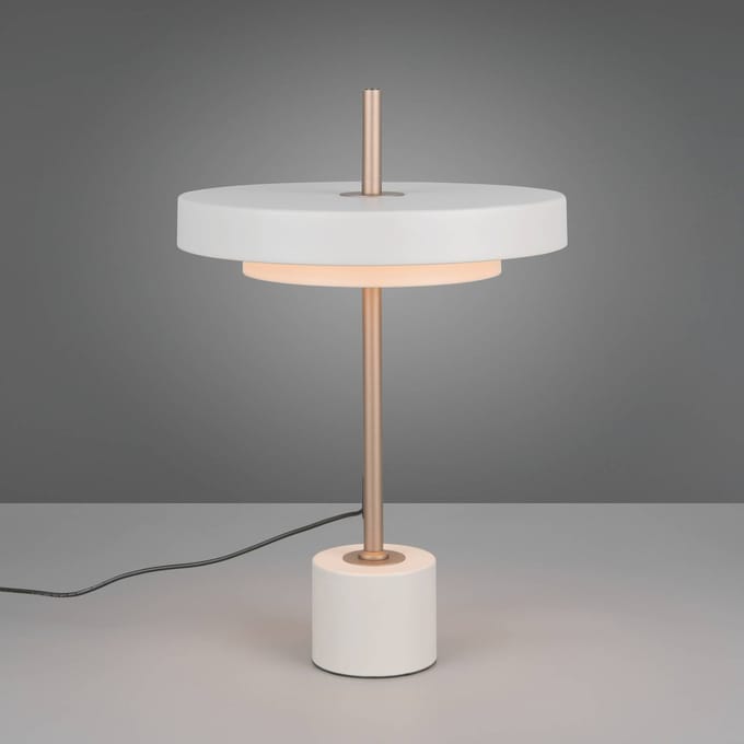 Trio Lighting LED tafellamp Keaton, lichtgrijs, hoogte 45 cm, metaal, CCT