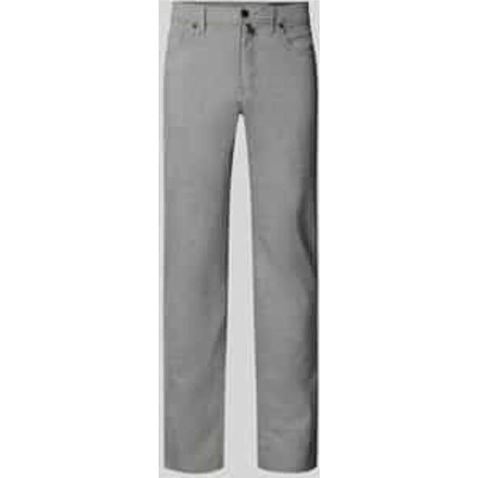 slim fit stoffen broek met viscosegehalte model 'Lyon'