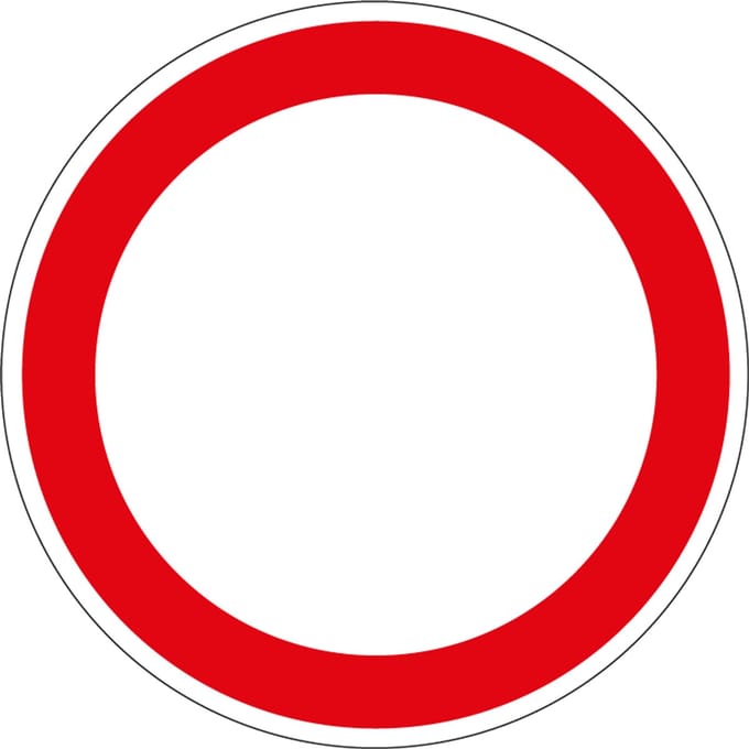 Geslotenverklaring sticker, C1 150 mm