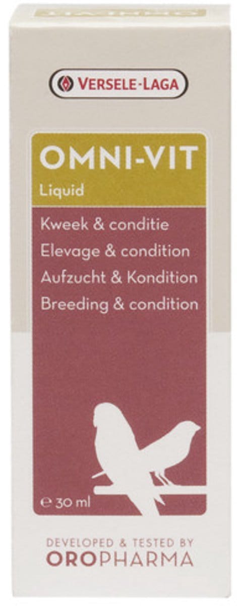 Omni-vit liquid kweek en conditie 30 ml - Vogelvoer - Supplementen - Kweekbevordering