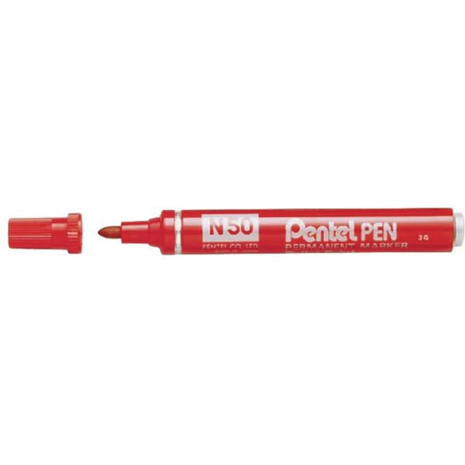 Viltstift Pentel N50 rond 1.5-3mm rood