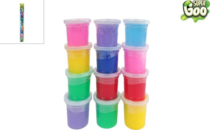 Van Manen slijm speelgoed Super Goo Putty Toren 12x120gr multicolor.