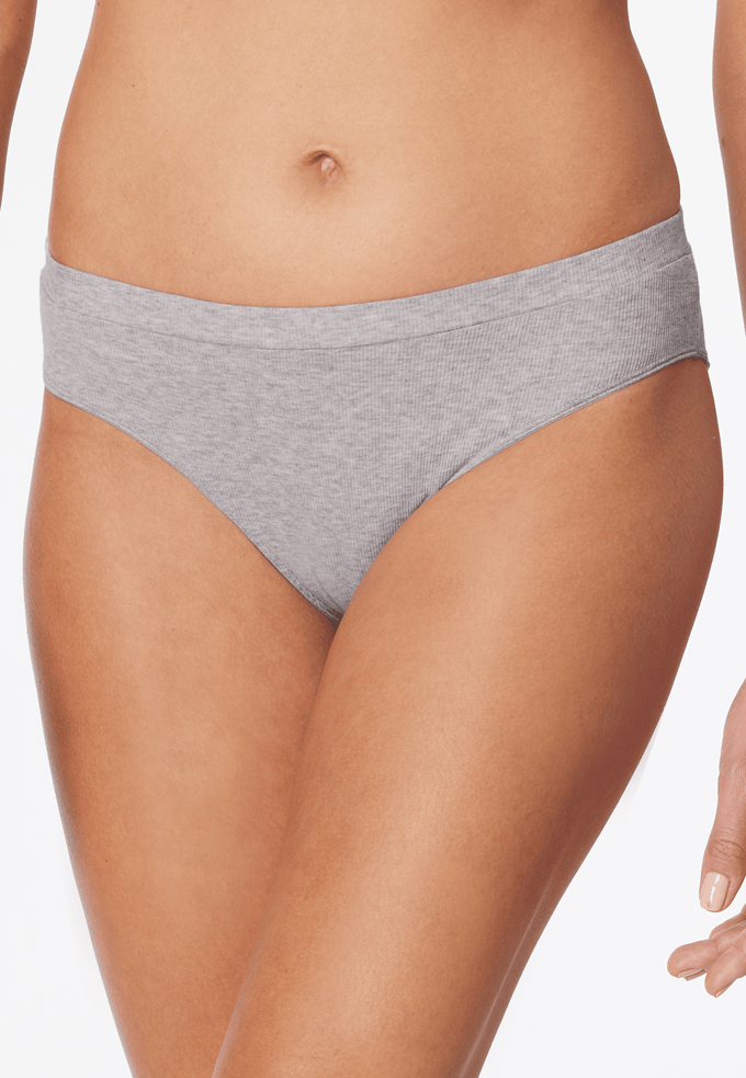 Rio-rioslip met dubbelrib, grijs gemêleerd - Pure Rib 40