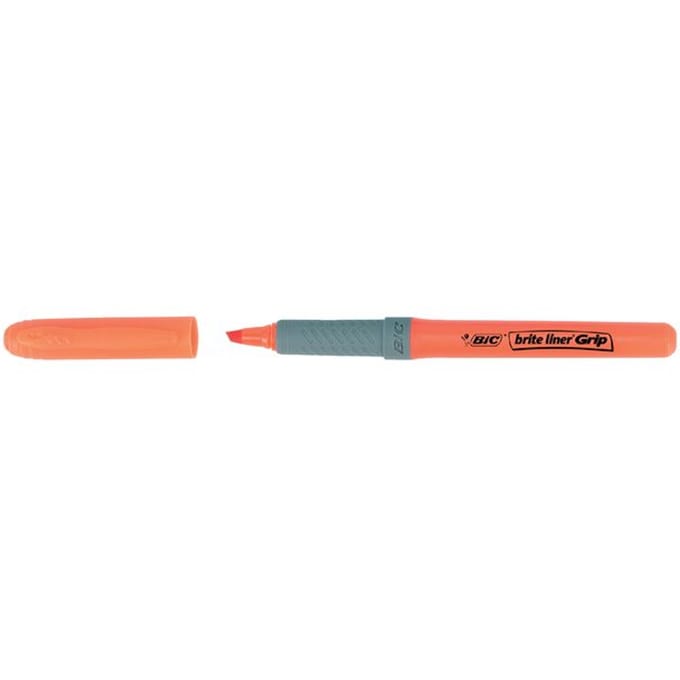 Markeerstift Bic brite liner grip oranje