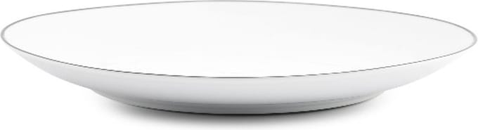 BonBistro Plat bord 26,5cm coupe black rim Basic White (Set van 6)