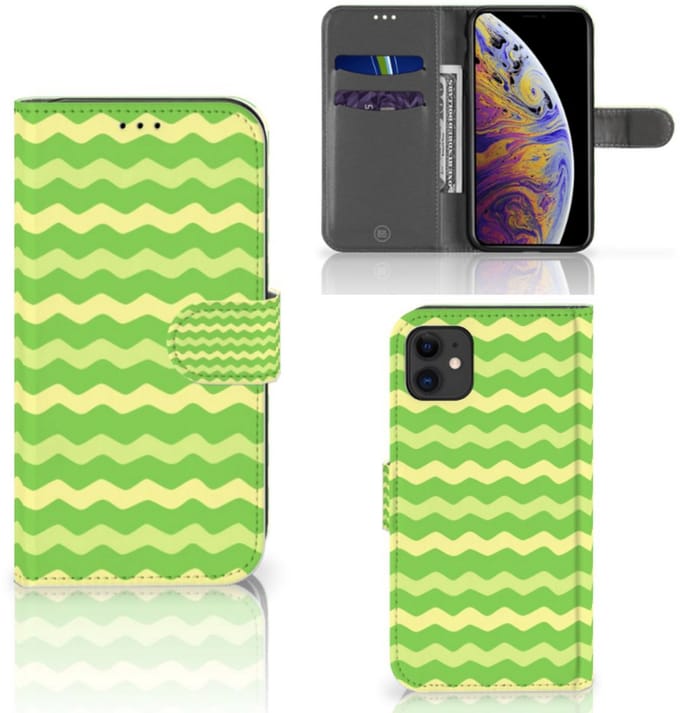 Apple iPhone 11 Telefoon Hoesje Waves Green