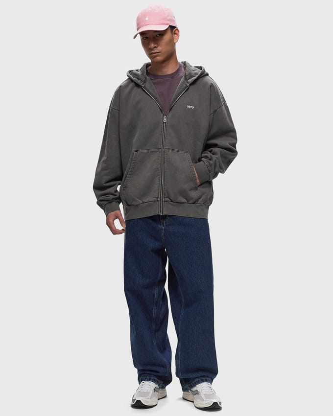 LOWERCASE PIGMENT ZIP HOOD