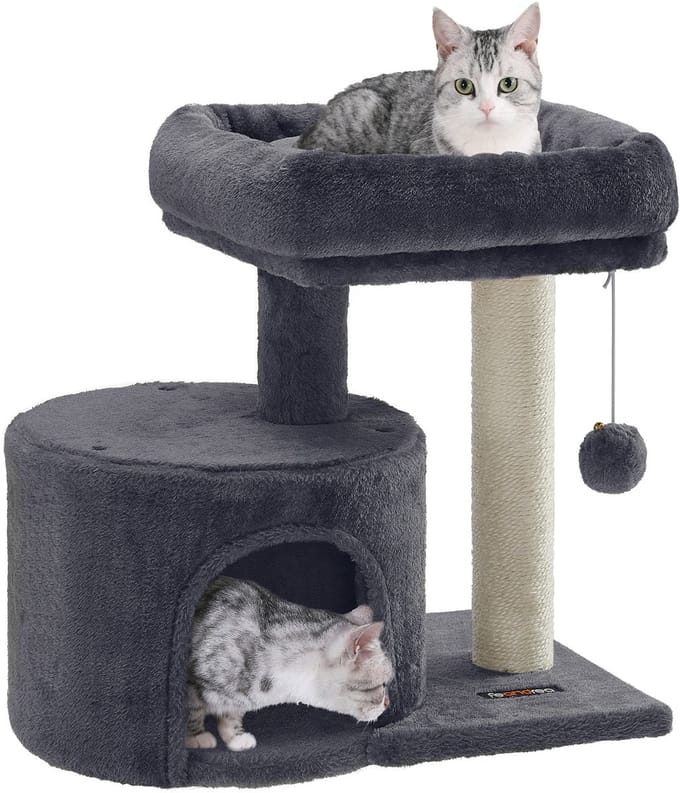 Feandrea - Krabpaal - Kattenboom - Voor Katten - Sisalstam - Met Gewatteerd Platform - Voor Kittens