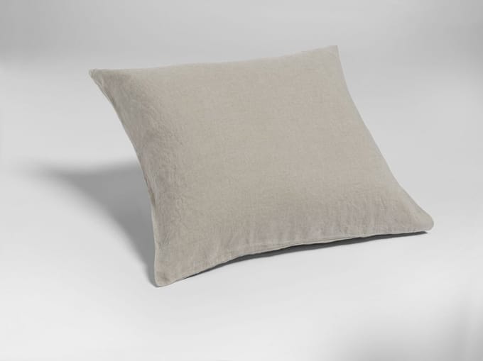 Yumeko kussensloop gewassen linnen natuurlijk 65x65 - Biologisch & ecologisch - 1 stuk