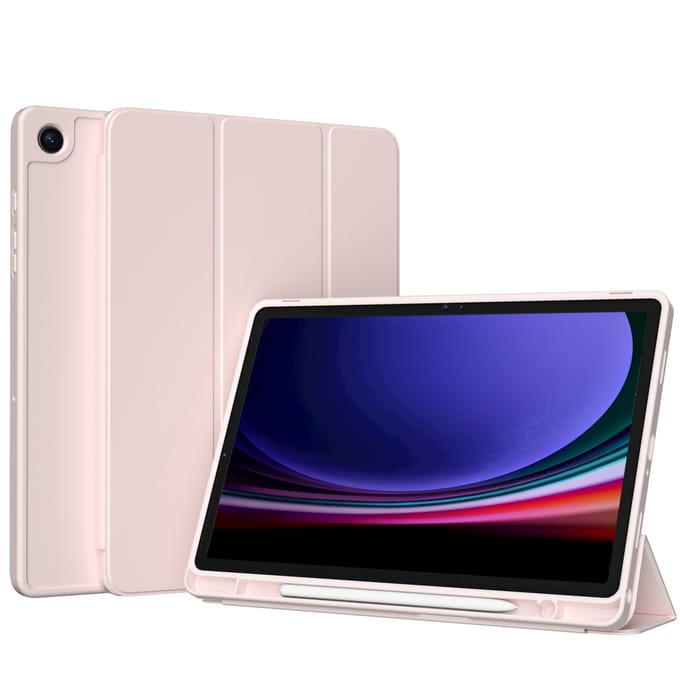 Accezz Tablet Hoes - Geschikt voor Samsung Galaxy Tab A9 Plus - Smart Silicone Bookcase - Roze
