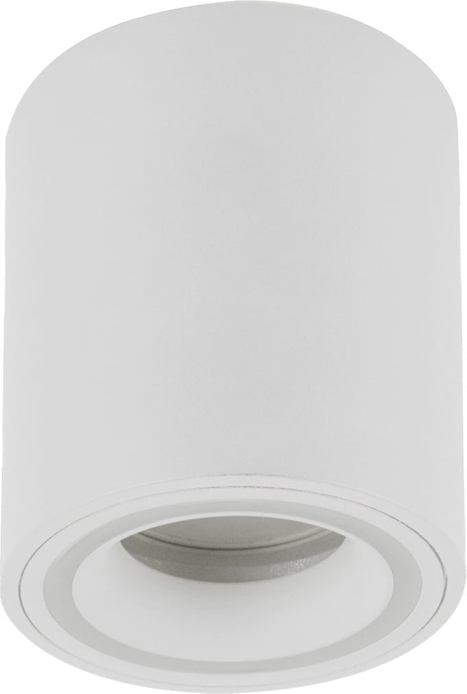 INDI C - Spot Armatuur GU10 - Opbouwspot - Rond - Wit - Aluminium