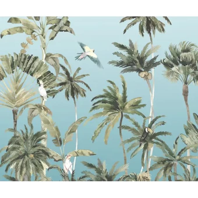 Fotobehang - Forêt de Palmiers 300x250cm - Vliesbehang