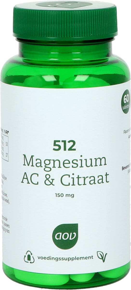AOV 512 Magnesium AC & Citraat - 60 tabletten - Mineralen- Voedingssupplement