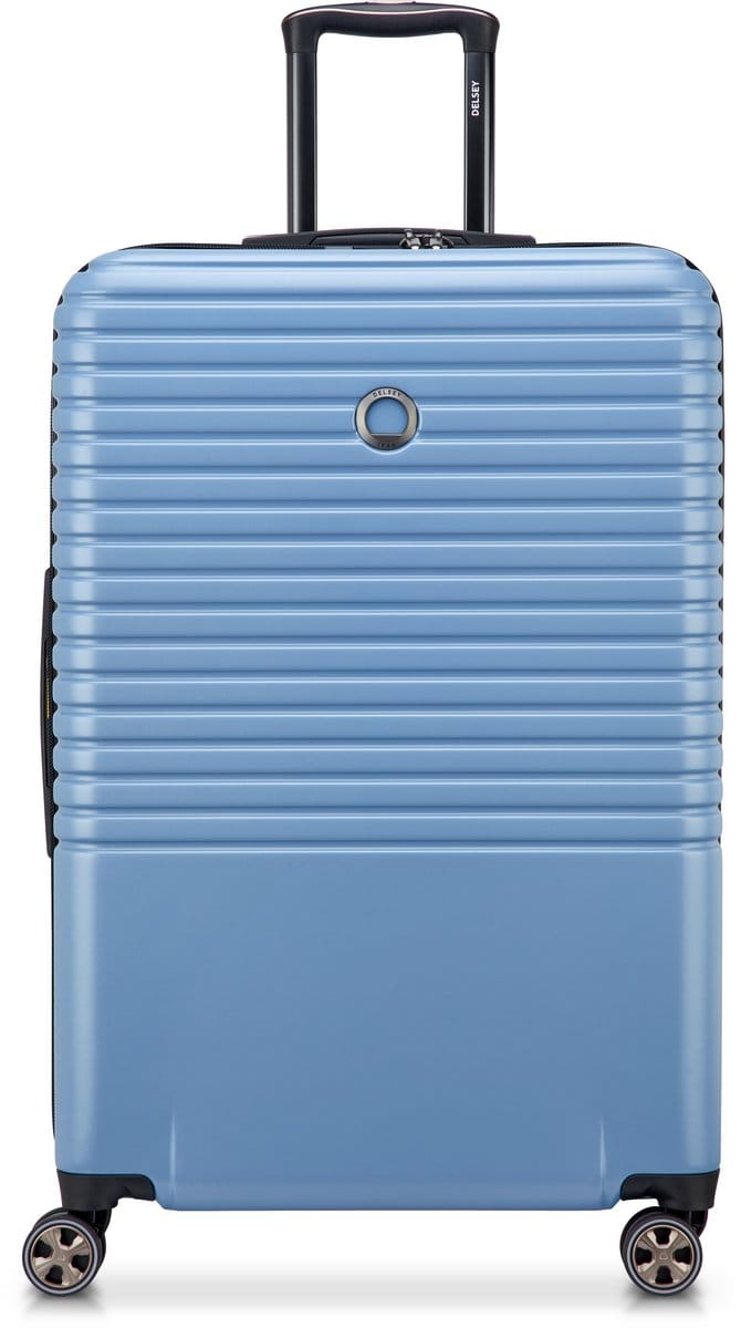 DELSEY Caumartin Plus – Grote reiskoffer 76 cm – Uitbreidbaar – TSA-slot – Zinc Blue