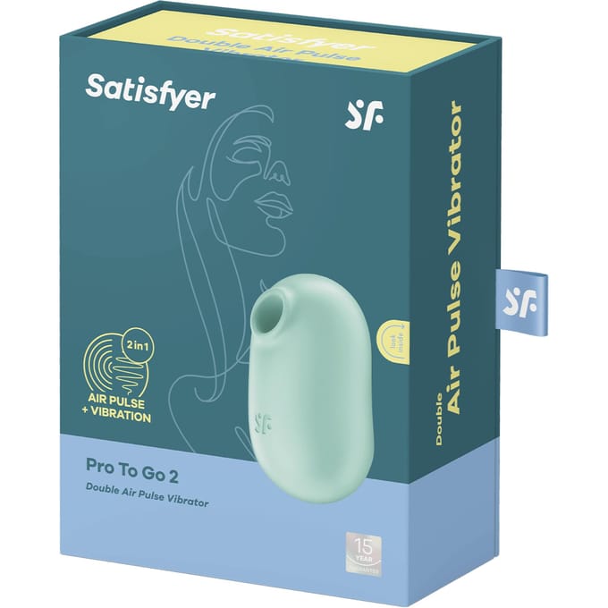 Satisfyer, vibrator, drukgolfvibrator, 'Pro To Go 2', 8,5 cm, ideaal voor onderweg, 2 motoren