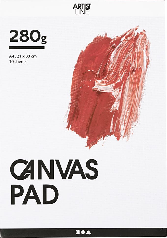 Creativ Company Canvas Block Wit A4 280gr 10 Sheets