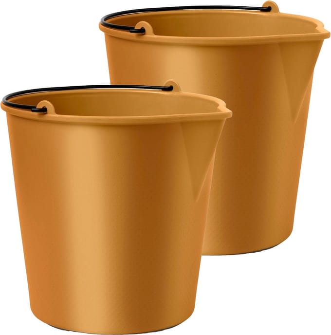 Xala - Drop Emmer 13L - Goud – 2 Stuks
