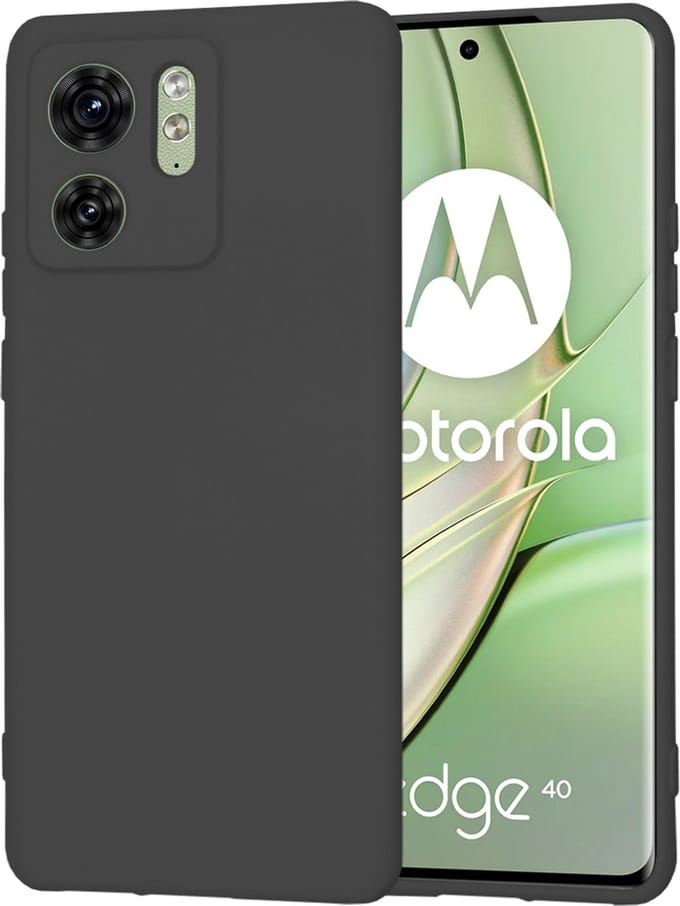 Hoesje geschikt voor Motorola Edge 40 - Techsuit Soft Flex Silicone Back Cover - Black