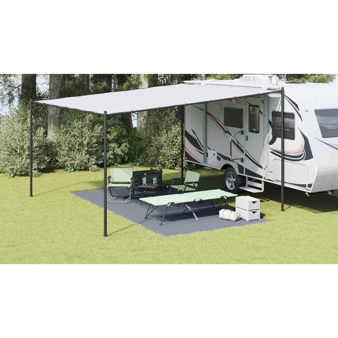 vidaXL - Tenttapijt - Blauw - en - Grijs - 500 - x - 250 - cm - Polyetheen
