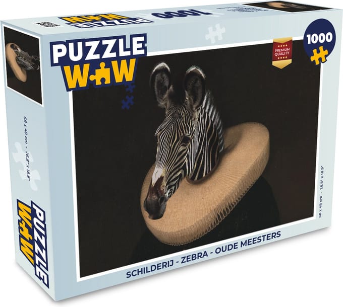Puzzel Schilderij - Zebra - Oude meesters - Legpuzzel - Puzzel 1000 stukjes volwassenen