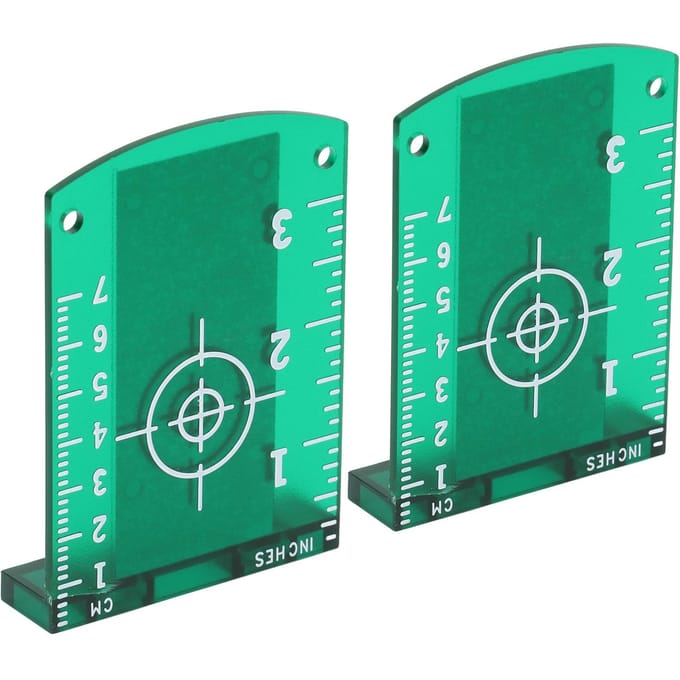 2 Stuks Laser Doelplaat ABS Magnetische Vloer Laser Doelkaart Waterpasplaat voor Vervanging