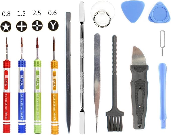 Let op type!! JIAFA JF-8108 14 in 1 Precision Repair Tool Set for Smartphones