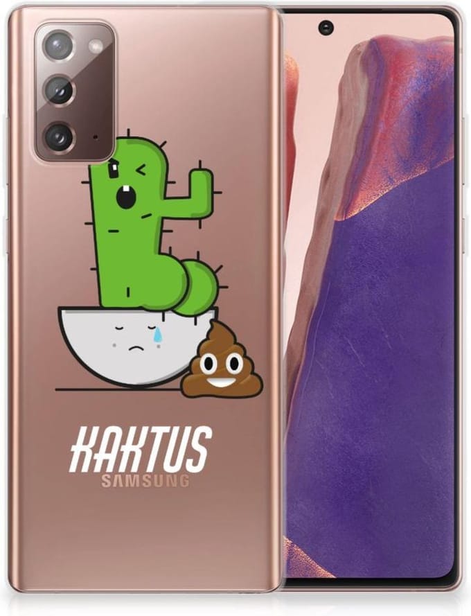 Samsung Note 20 Telefoonhoesje met Naam Cactus Poo