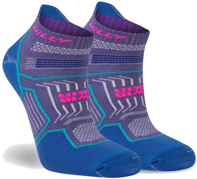 Hilly TwinSkin Socklet - Paars/Blauw - 43-46