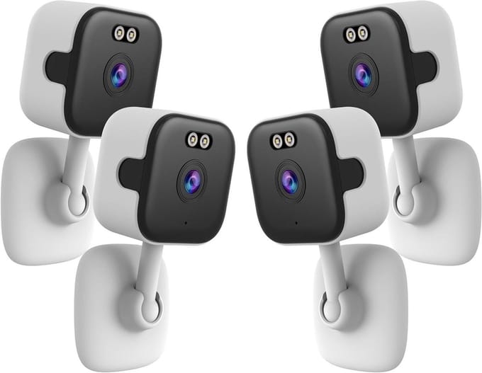 Beveiligingscamera Set - Wooncamera Babyfoon - Huisbewaking - 2K HD Resolutie - 4 Stuks - Wit