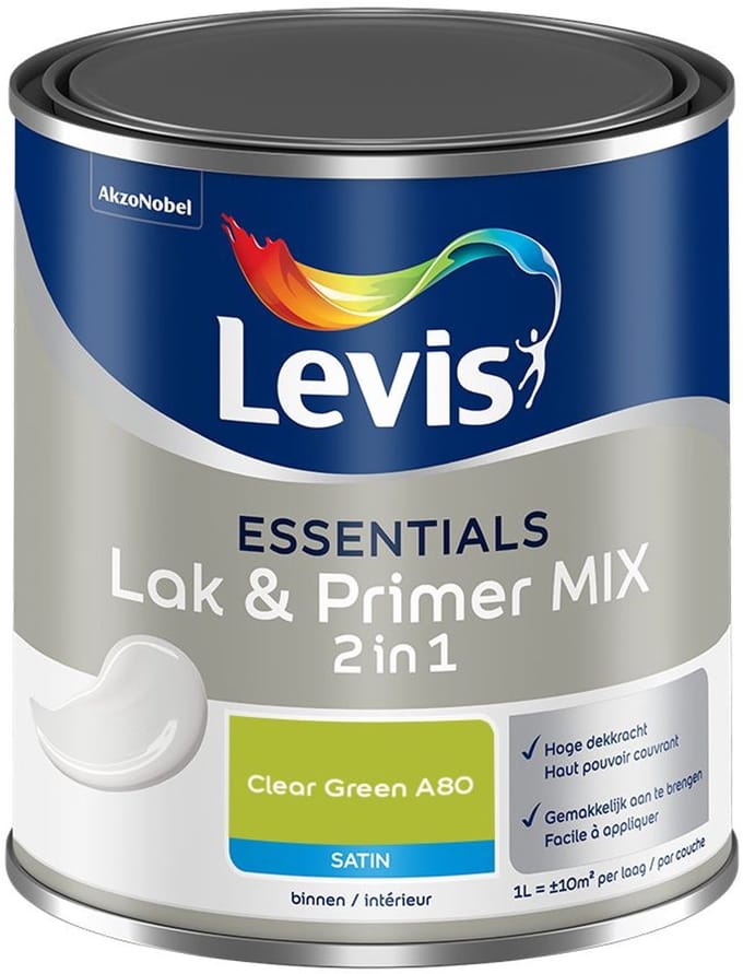 Levis - Essentials Lak & Primer Mix - Clear Green A80 - Mengverf - 1 L