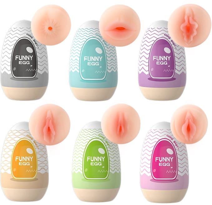 Funny Egg Collection - Mini Masturbator - 6 stuks