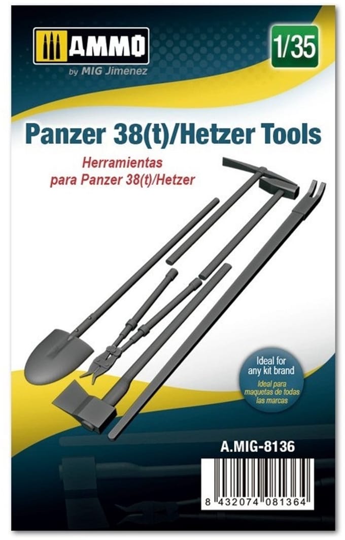 AMMO by Mig Jimenez Modelbouwpakket - AMMO MIG 8136 Panzer 38(T) Hetzer Tools Resin onderdeel - 1:35 - Modelbouw