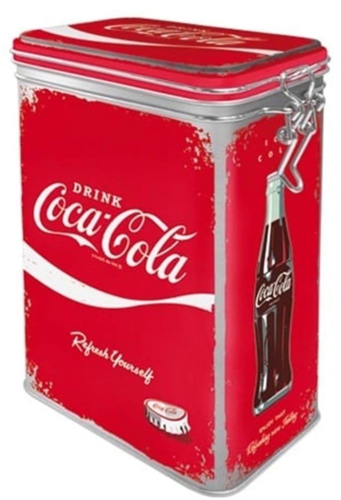 Bewaarblik met Klip Top Box Coca-Cola - Refresh Yourself