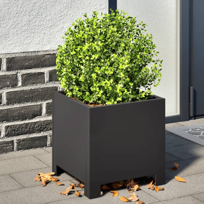 vidaXL - Plantenbak - 30x30x30 - cm - staal - zwart