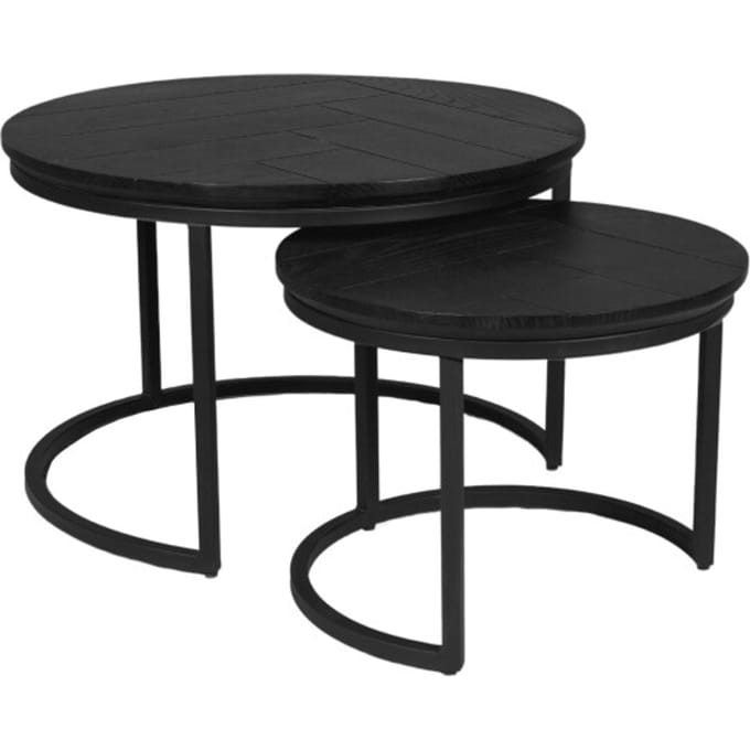 Starfurn salontafel otik black oak 70 cm set van 2