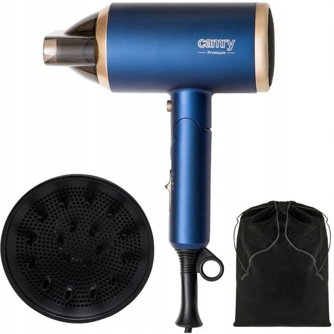 Föhn met ionisatie 2 graden blaas 2 temperaturen Koude blaasconcentrator diffuser inklapbare handgreep