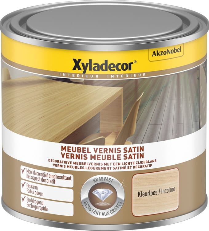 Xyladecor - Meubel Vernis Satin Kleurloos - Kleurloos - 0,5 L